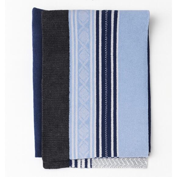 Duluth Trading Co Striped Winter Theme Wide Scarf - Picture 1 of 3